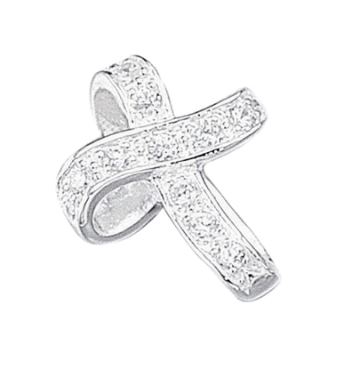 Picture of P535C Clr Cz Folded Cross Pendant