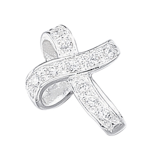 Picture of P535C Clr Cz Folded Cross Pendant