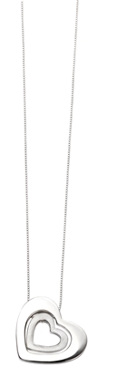 Picture of Double Heart Necklace With Satin Detail