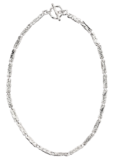 Picture of Hammered Rectangle Link T-Bar Necklet