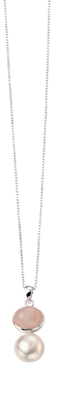 Picture of Rose Quartz & Pearl Necklace