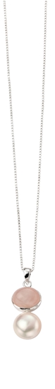 Picture of Rose Quartz & Pearl Necklace