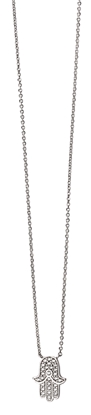 Picture of CZ Hand Of Fatima Necklace