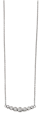 Picture of Small CZ Curved Bar Necklace