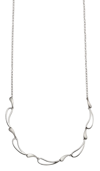 Picture of Designed Polished & Brushed Wave Necklace