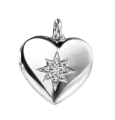 Picture of Heart Locket With CZ