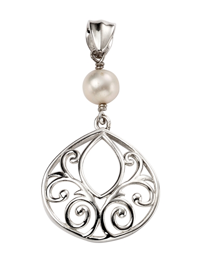 Picture of Filigree Pearl Drop Pendant
