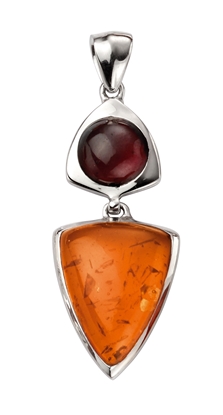 Picture of Amber And Garnet Pendant