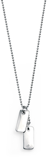Picture of D For Diamond Double Dog Tag Necklace