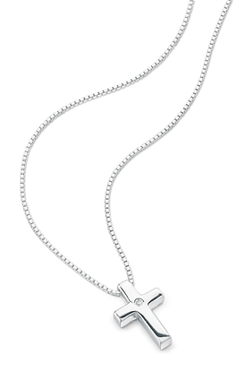 Picture of D For Diamond Plain Cross Pendent