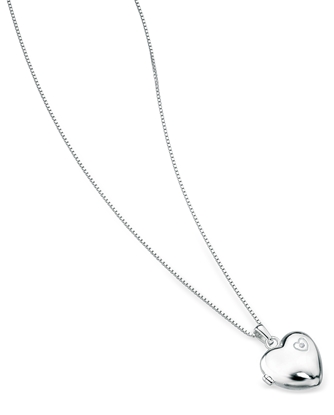 Picture of D For Diamond Large Heart Locket