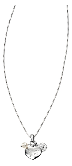 Picture of D For Diamond Flower Girl Pendent