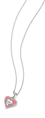 Picture of D For Diamond Pink Heart Pendent