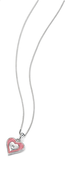 Picture of D For Diamond Pink Heart Pendent