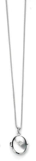 Picture of D For Diamond Plated Locket With Cross Inside