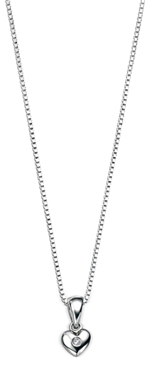 Picture of D For Diamond Heart Pendent