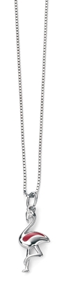 Picture of D For Diamond Pink Enamel Flamingo Pendant