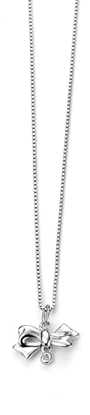Picture of D For Diamond Bow Pendant