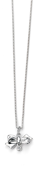 Picture of D For Diamond Bow Pendant