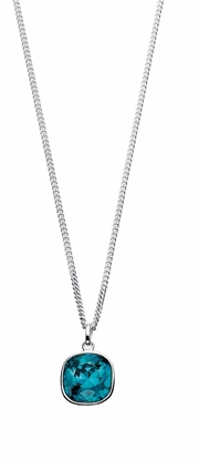 Picture of Indicolite Swarovski Crystal Square Pendant