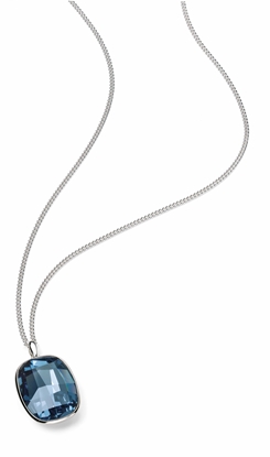 Picture of Swarovski Crystal Graphic Stone Pendant In Denim Blue