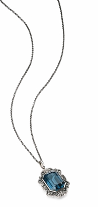 Picture of Swarovski Crystal Milgrain Swirl Detail Pendant