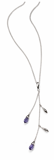 Picture of Tanzanite Swarovski Crystal Droplet Pendant