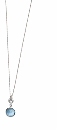 Picture of Double Drop Disc Pendant With Clear Cz And Synthetic Spinel.