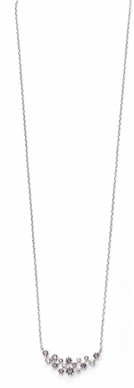 Picture of Purple Cz Cluster Necklace