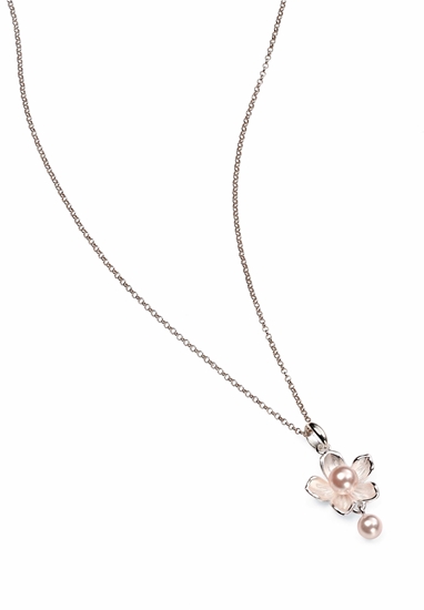 Picture of Rosaline Swarovski Pearl Flower Pendants