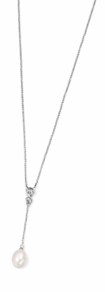 Picture of Pearl Drop Necklace With CZ