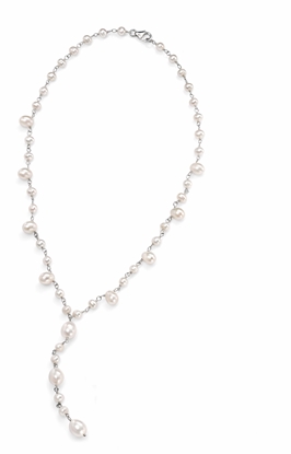 Picture of White Pearl Drop Necklace
