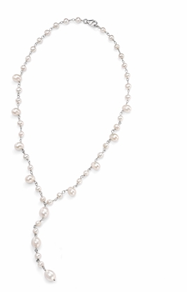 Picture of White Pearl Drop Necklace