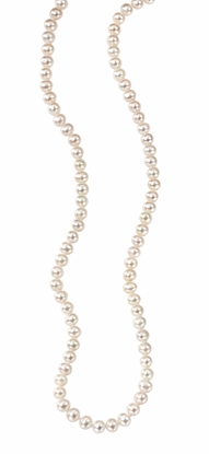 Picture of White Long Pearl Necklace 130Cm