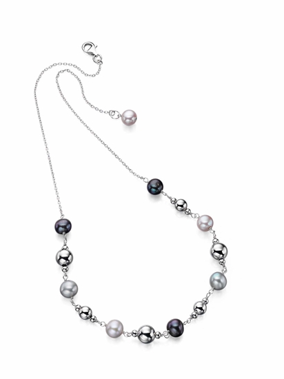 Picture of Multi Colour Freshwater Pearl Bead 46Cm Necklace