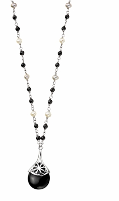 Picture of Black Agate & Pearl Necklace