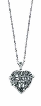 Picture of Marcasite Heart Locket Pendant