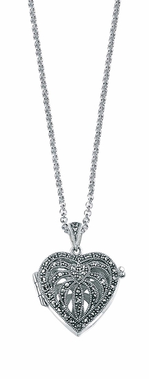 Picture of Marcasite Heart Locket Pendant