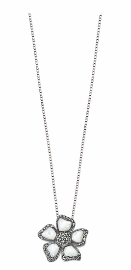 Picture of Mop Flower & Marcasite Pendant