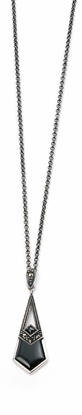 Picture of Marcasite & Black Agate Pendant