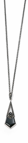 Picture of Marcasite & Black Agate Pendant