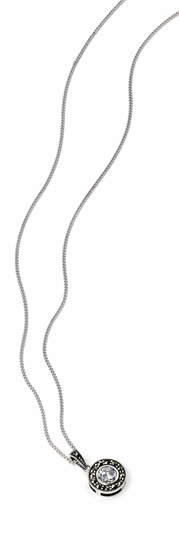 Picture of Round Marcasite And CZ Pendant