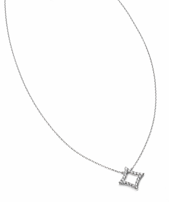 Picture of Diamond Shaped Necklace With Cz