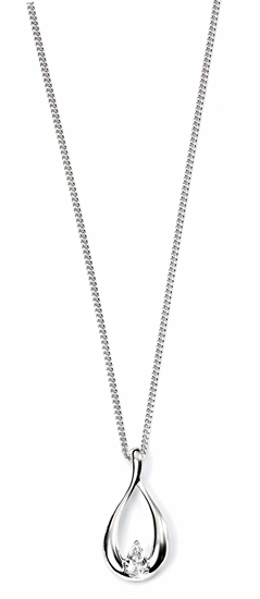 Picture of Open Teardrop Pendant With Cz