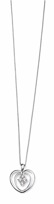 Picture of Double Heart Pendant With Cz
