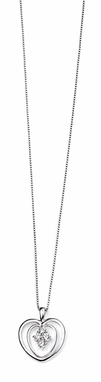 Picture of Double Heart Pendant With Cz