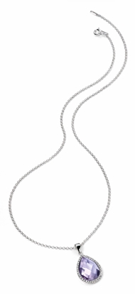 Picture of Cz Teardrop Pendant & Cz Pave