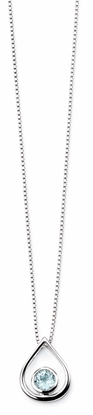 Picture of Open Tear Pendant With Genuine Blue Topaz