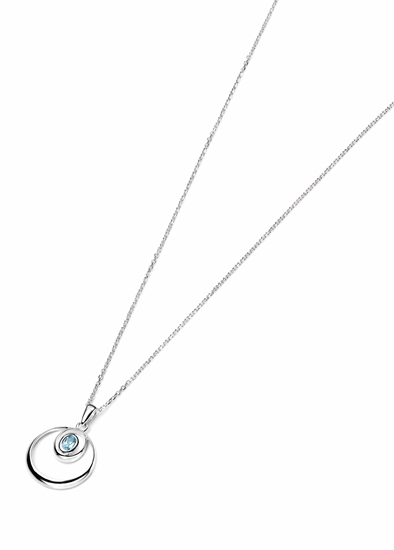 Picture of Wrap-Around Double Loop With Sky Blue Topaz Pendant