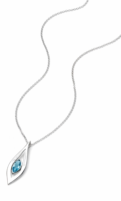 Picture of Marquise Drop Pendant With Blue Crystal